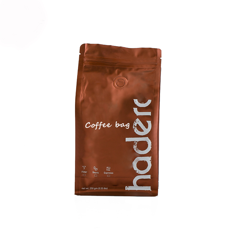 咖啡食品包装制造商的定制哑光包装咖啡豆袋